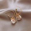 Fashionable universal earrings with tassels from pearl, Japanese and Korean, wholesale