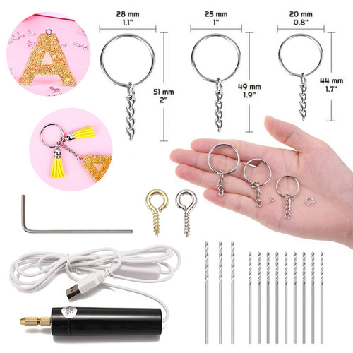 Crystal glue DIY hole drill, electric USB small electric drill, pearl hand-drilled hole drill with horn nails