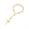 ETSY hot -selling baby glass pearl baptism, holy meal gift love cross bracelet bracelet mini rosary
