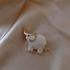 Retro elegant brooch with bow, brand fashionable suit lapel pin