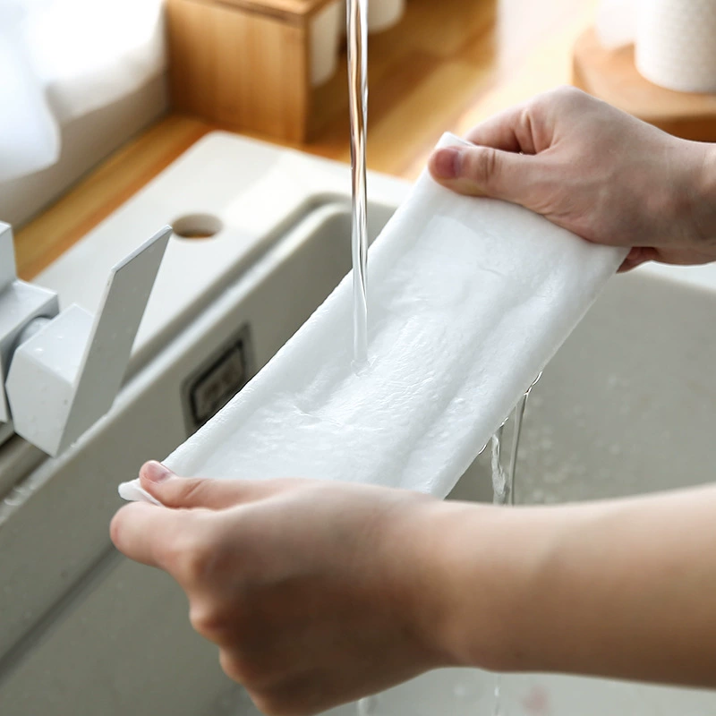 [Одноразовая салфетка с утолщением для кухни, водоabsorбирующая двухсторонняя чистящая салфетка, хлопья, для стирки]
