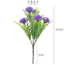 亚马逊仿真花塑料绿植批发 婚庆配草 拍摄小道具仿真5叉蒲公英