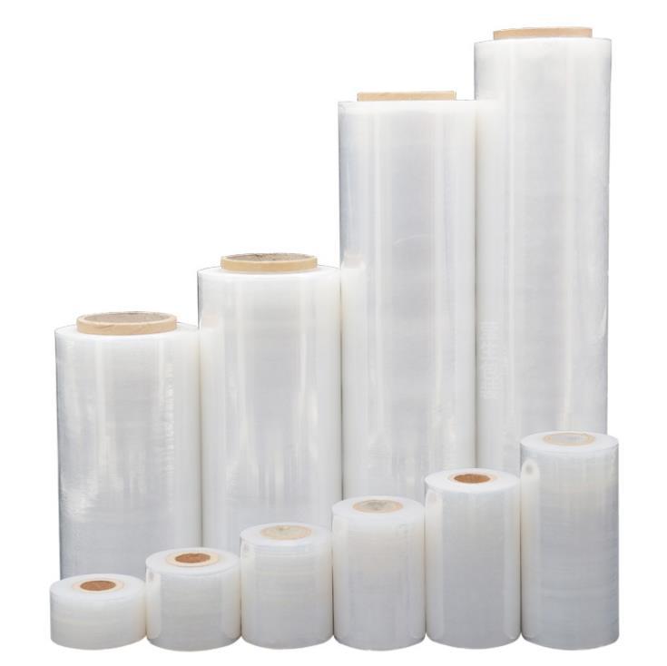 Película de bobinado Película estirable de recubrimiento PE Película protectora de envoltura de plástico industrial Película de plástico transparente Fábrica al por mayor en stock
