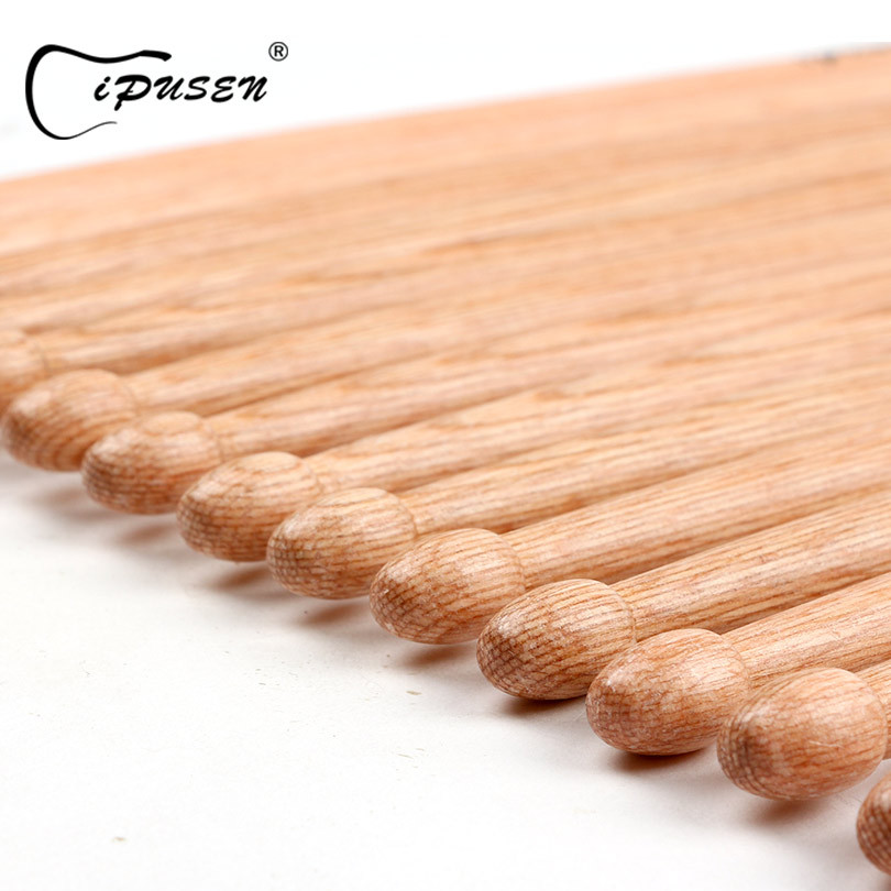 Ipusen tambor conjunto tambor palo 5A baqueta 7A roble Americano niños práctica tambor martillo tambor palo