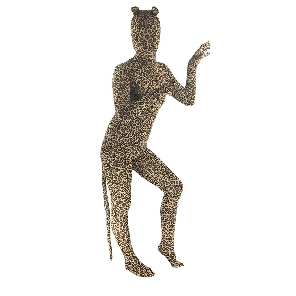 Ebay Source лайкра леопард животное косплей костюм Хэллоуин косплей аниме костюм