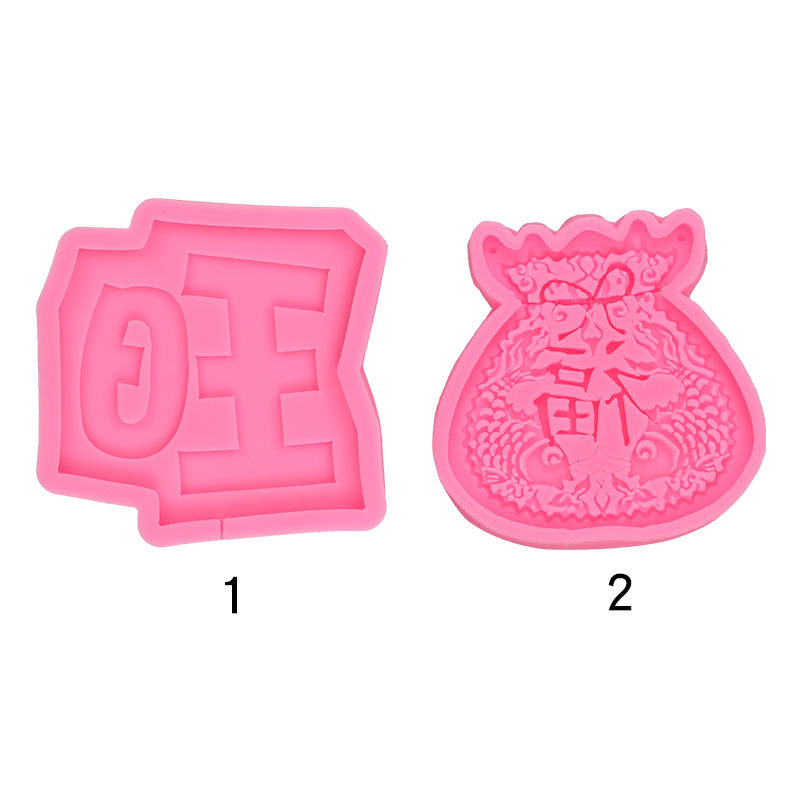 Fondant wangzi Fu bolsa de dinero molde de silicona para hornear chocolate decoración de Año Nuevo molde de silicona en stock