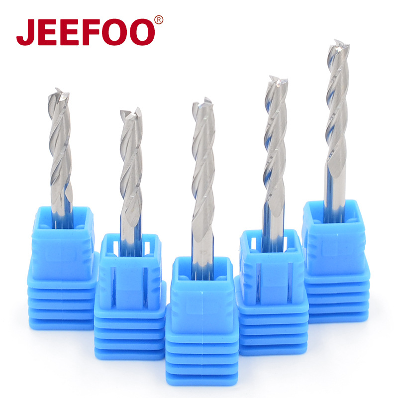 杰峰4毫米三刃螺旋铣刀多刃铣刀数控切割铣刀电脑雕刻刀三刃刀GK