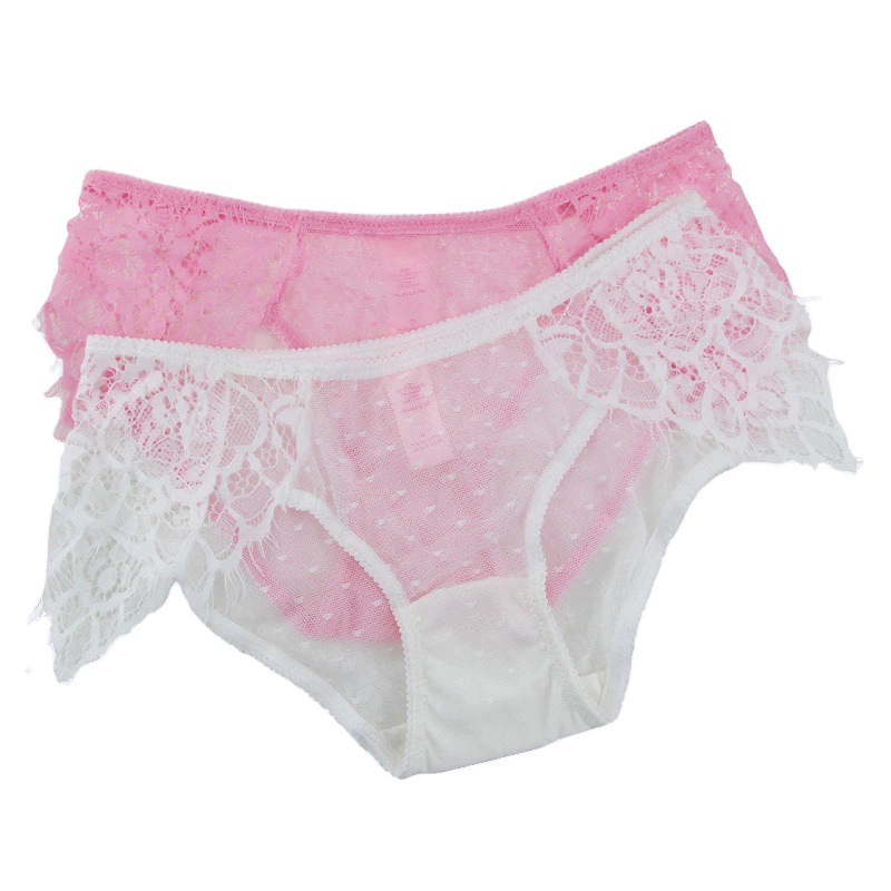 Кружевные panties для коррекции бедер средней посадки, дышащие, декоративное кружево
