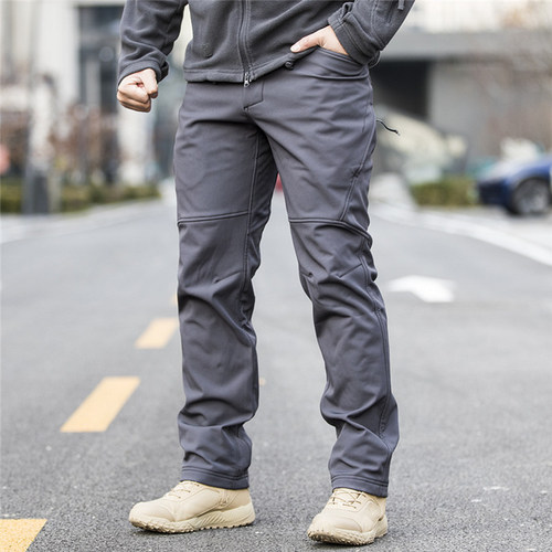 Archon soft shell assault pants men's autumn and winter velvet thickened windproof and waterproof elastic outdoor hiking pants tactical pants
