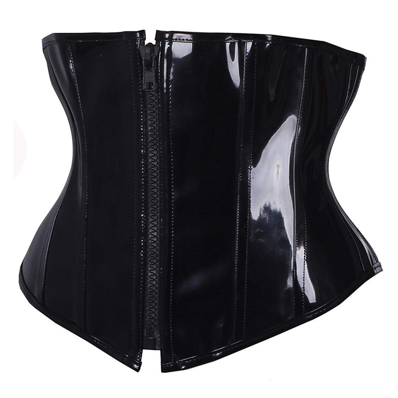 corset sexy short PU leather waist clip body garment European and American court corset waist body garment wholesale