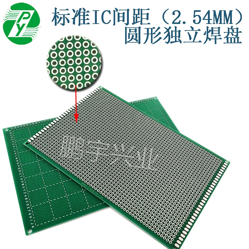Плата универсальная PCB Bolf Fiber Student Welding Experiment Board 9*15*20*30*40 односторонняя зелёная масло-синяя(?) спрей отверстия плата