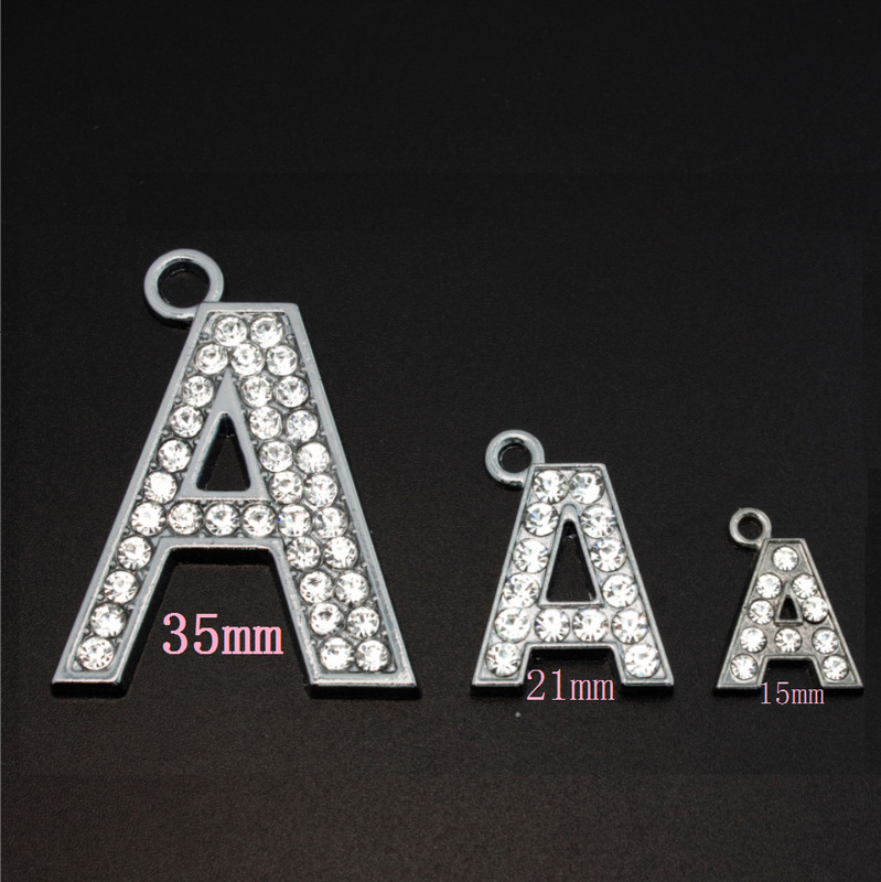 Alloy Rhinestone English Letter Pendant diy Flash Diamond Shoe Buckle Pin Clavicle Chain Bag Jewelry Accessories Alloy Rhinestone English Letter Pendant diy Flash Diamond Shoe Buckle Pin Clavicle Chain Bag Jewelry Accessories