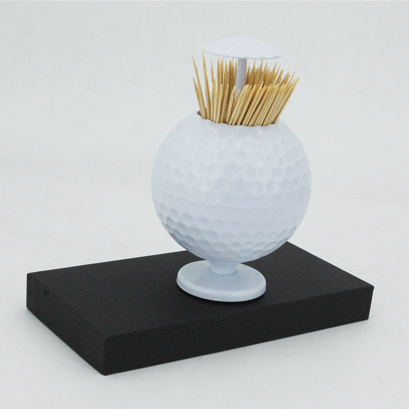 Fuente de fábrica al por mayor regalo de golf palillo de dientes de simulación titular de la decoración de escritorio de golf periférica transfronteriza venta caliente