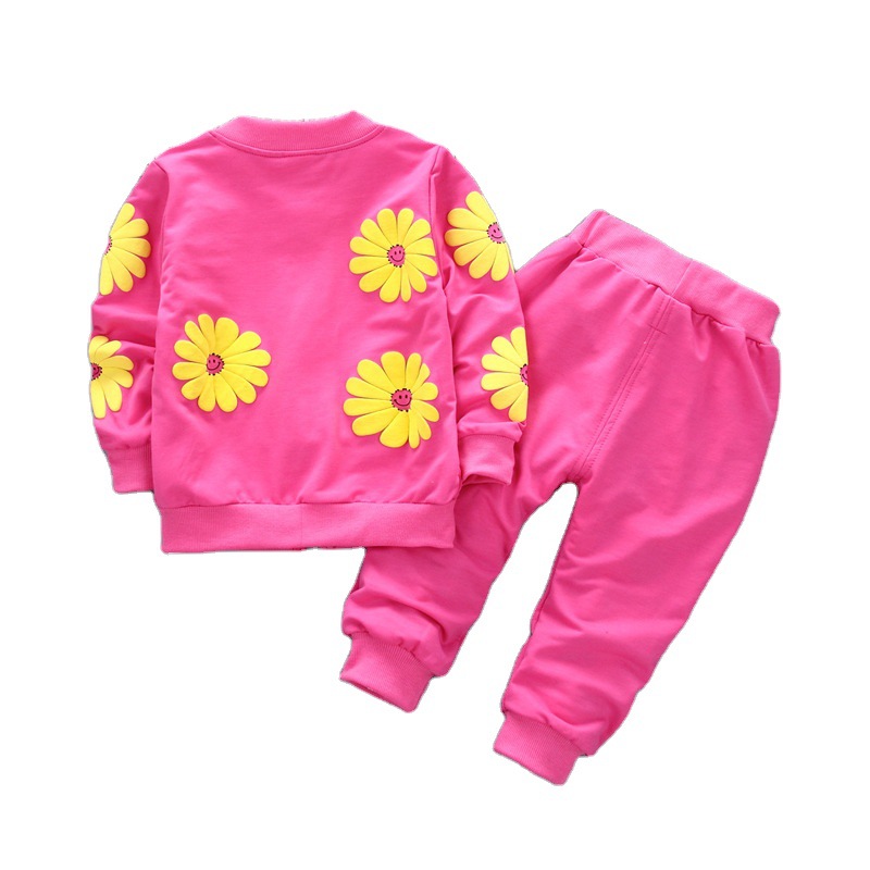 Foreign Trade Spring & Fall Style Baby Girl Kidsren's Three-Piece Spring Clothing Girls New Kidsren's Suit Kidsren's Clothing Spring Clothing Dropshipping