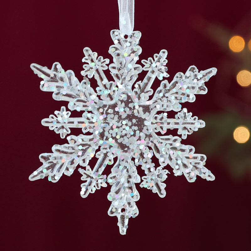 Adornos navideños de acrílico transparente con forma de reno, colgantes decorativos para árboles de Navidad, suministros de decoración para escenas navideñas, venta al por mayor.