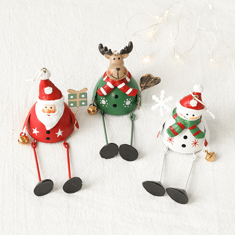 Hong Kong Heng hierro colgante de Navidad Santa Claus muñeco de nieve colgante de metal adornos de árbol de Navidad decoraciones