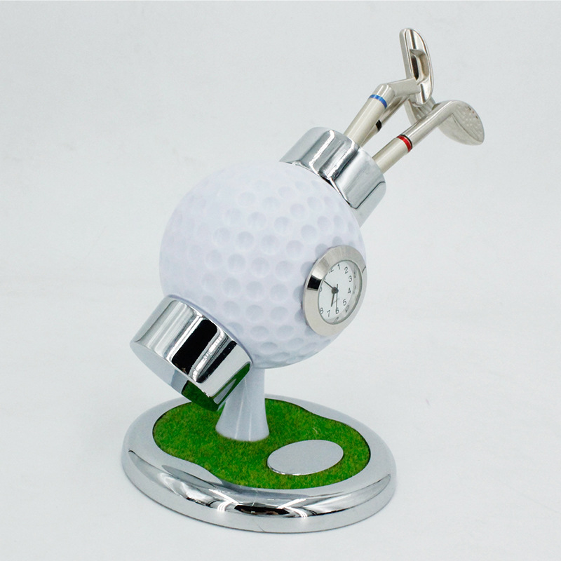 Directo de fábrica Golf regalo reloj pluma titular simulación forma esférica pluma titular LOGO Venta caliente transfronteriza