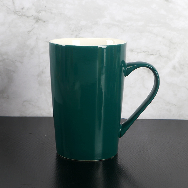 Color sólido mate esmalte Taza de cerámica ins tazas hogar taza de agua taza de café nórdico logotipo impreso