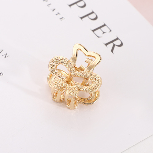 Grapple clip adult bathing top hair clip European and American cross-border hot style hair clip metal alloy grip clip small geometric