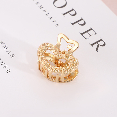 Grapple clip adult bathing top hair clip European and American cross-border hot style hair clip metal alloy grip clip small geometric