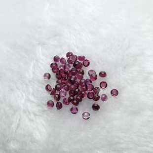 Natural Brazil Pink Garnet Roundface Gem Bare Stone 4mm Round Clock Jewelry Inlay Material Jewelry