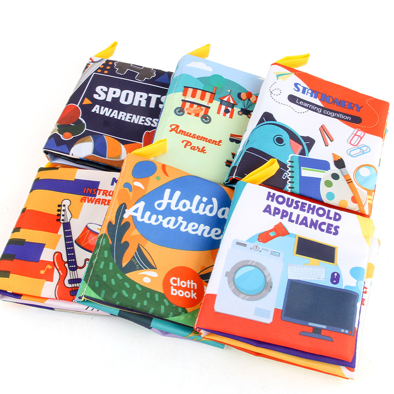 Nuevo bebé tridimensional educación temprana libro de tela cognitiva traje de papel a prueba de lágrimas bebé libro de tela juguetes para niños transfronterizos image 5