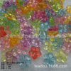 15mm mixed color five -petal flower -shaped bead -shaped plastic beads transparent color acrylic DIY accessories solid color petal beads