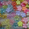 15mm mixed color five -petal flower -shaped bead -shaped plastic beads transparent color acrylic DIY accessories solid color petal beads