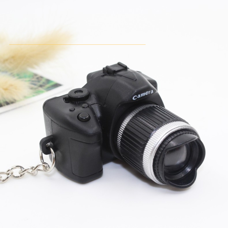 Key chain LED light emitting craft 7# SLR camera pendant creative gift key ring
