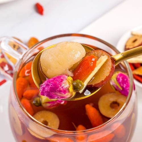 Meizhi Thousand Brown Sugar Ginger Date Tea Jujube Rose Tea Brown Sugar Ginger Tea Ginger Shred Healthy Tea Processing One Piece Dropshipping