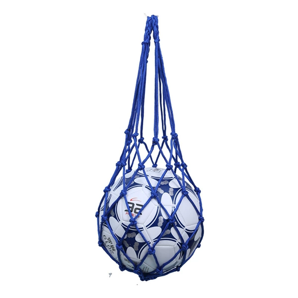 All blue solid mesh bag