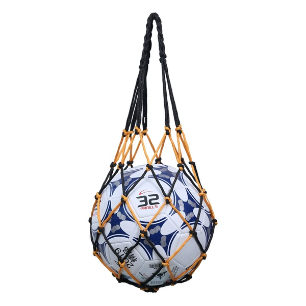 Black and yellow solid mesh bag