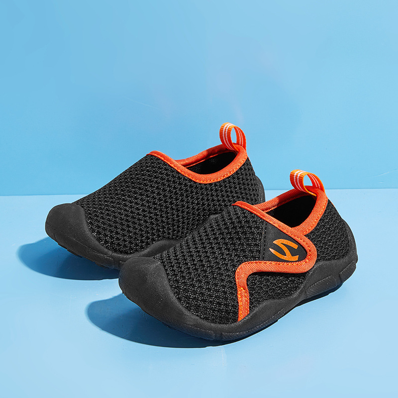 Hobibear Kidsren's Shoes Summer Girls Baby Soft Bottom Kidsren's Double-Layer Mesh Breathable Boys' Toe-Cap Shoes Dropshipping