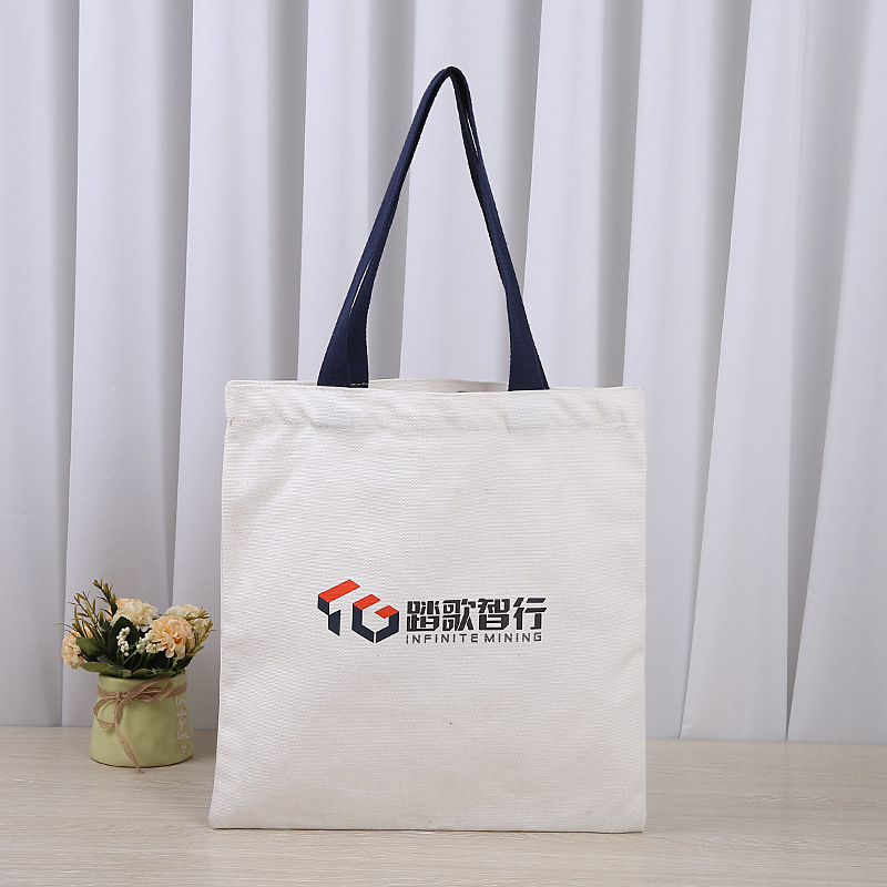 彩色印花帆布袋广告单肩购物棉布袋空白手提帆布袋logo百搭