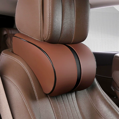 Car Headrest Space Cotton Gift, Headrest - coffee-black-headrest