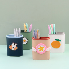 Ins style cartoon small animal pen holder creative student desktop storage box decoration home study jewelry stationery box