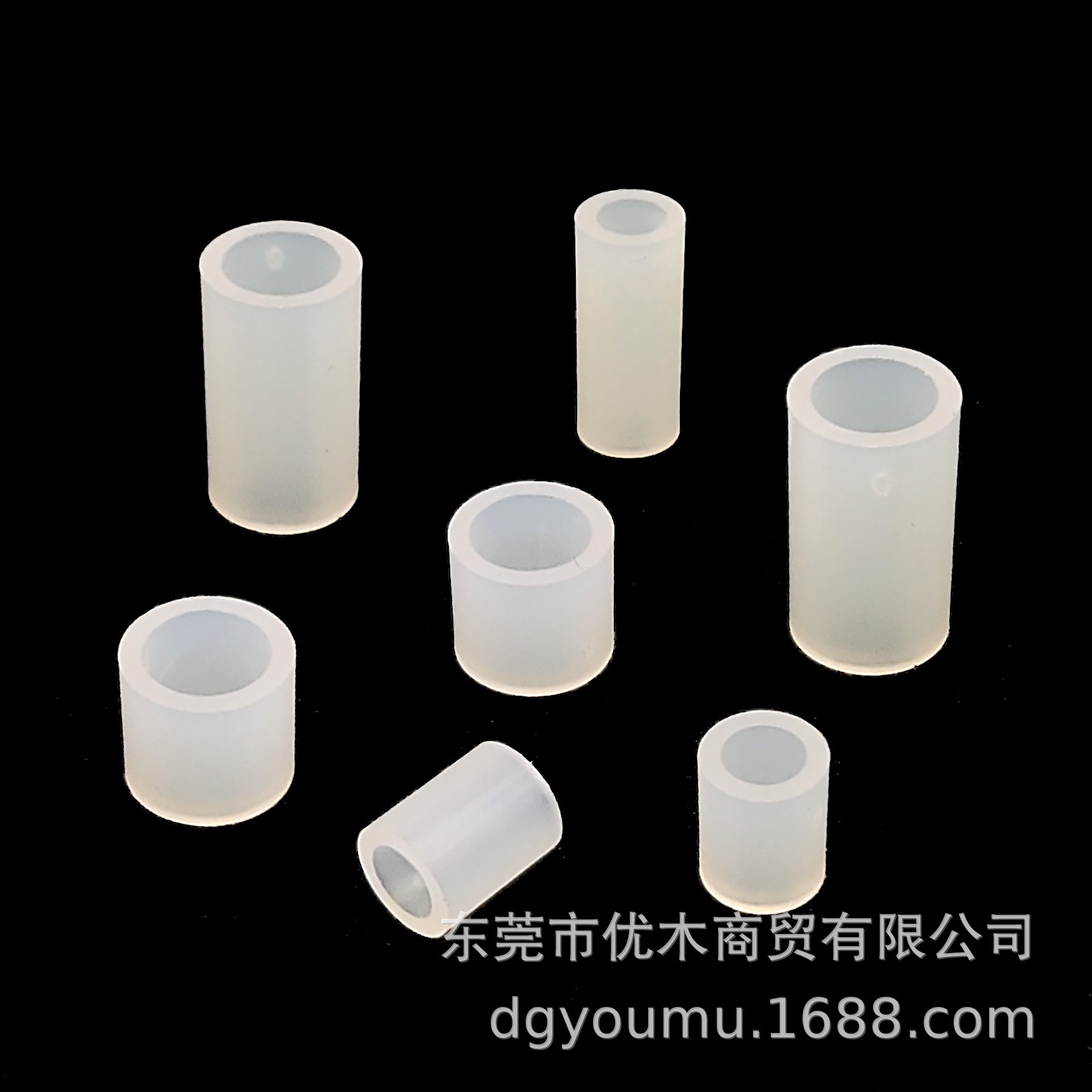 厂家直销外径7mm内径5.2mm尼龙绝缘柱 塑料圆体直通柱 pcb垫高柱