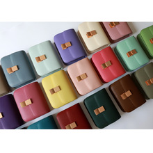 2025春款通勤空姐包女牛皮豆腐包小方包女真皮box包单肩斜挎包