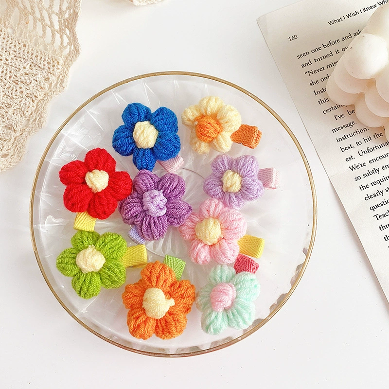 Милый handmade зажим для волос, челка, заколки, аксессуар для волос, цветочный дизайн