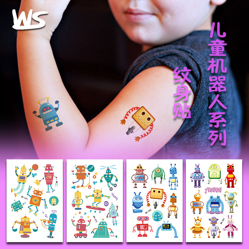 Tatuajes Temporales Infantiles Papel de Transferencia de Agua Dibujos Animados image 4