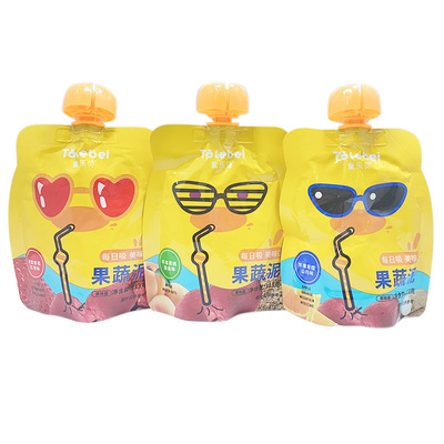 童乐贝袋装果蔬泥113g 儿童宝宝饮品果汁泥果味酱吸吸乐|ru