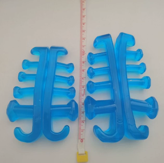 Сепаратор для пальцев ног с пятью отверстиями, модель 2020 года, синий, с эффектом бриллиантового блеска