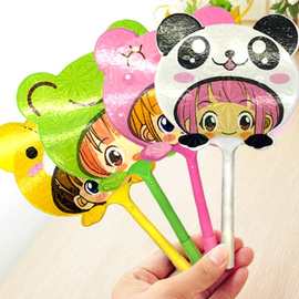 韩国新款多色创意文具卡通动物可爱萌扇子造型定置圆珠笔