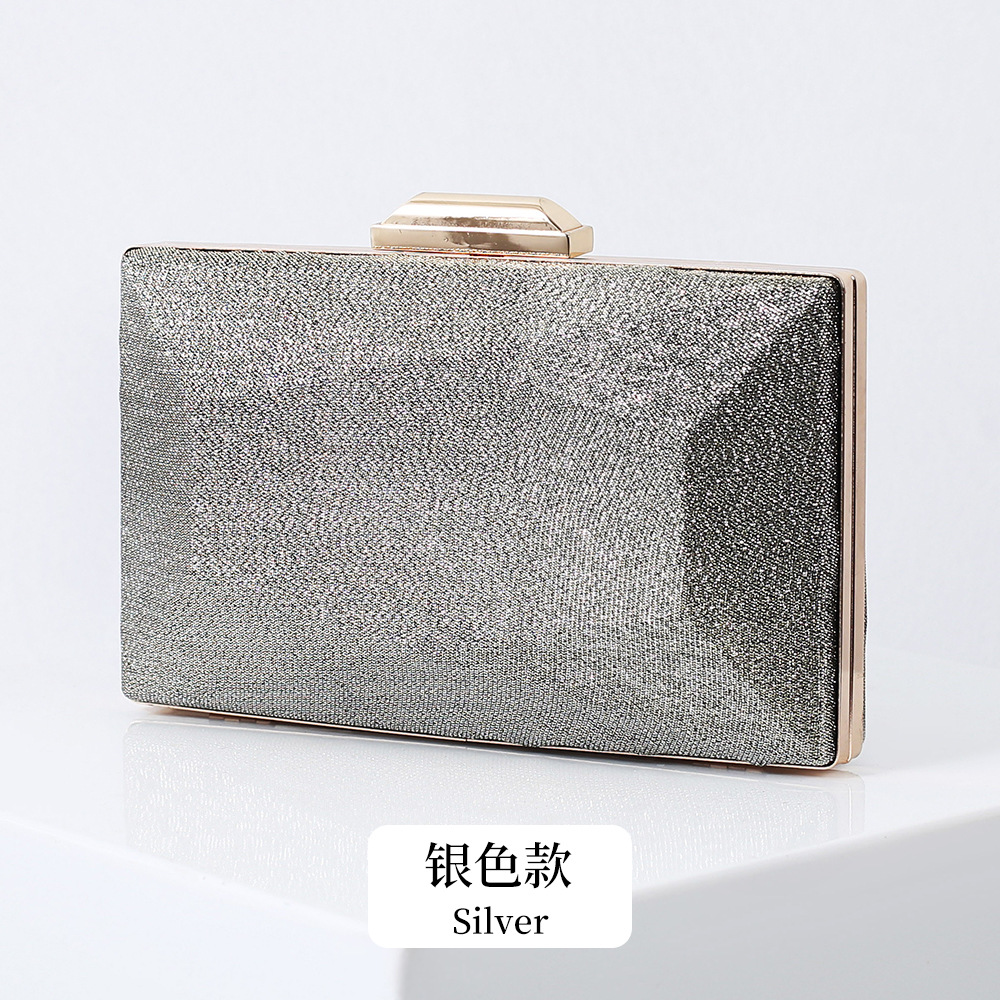 Nuevo bolso de noche geométrico tridimensional versátil gradiente satén vestido banquete bolsa estilo europeo y americano simple bolso de mano para las mujeres