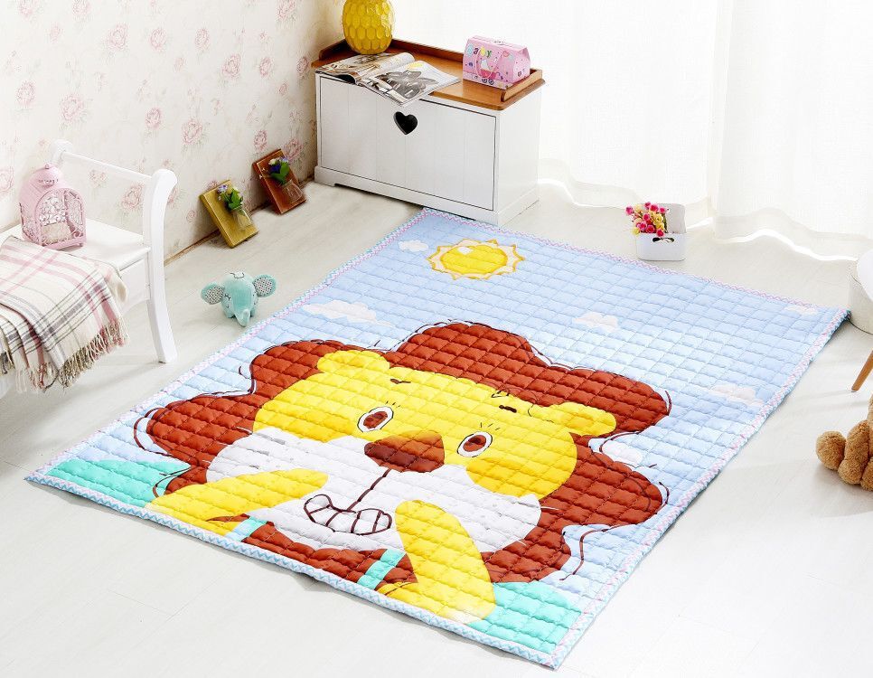 Amazon valla estera engrosada bebé gateando estera de dibujos animados impreso alfombra plegable gateando estera del piso de los niños de fábrica