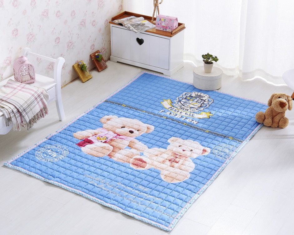 Amazon valla estera engrosada bebé gateando estera de dibujos animados impreso alfombra plegable gateando estera del piso de los niños de fábrica