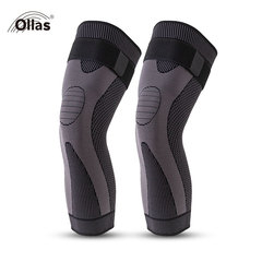 Factory direct sales long strap knee pads sports protective knee anti-slip leg pads running squat fitness cross-border