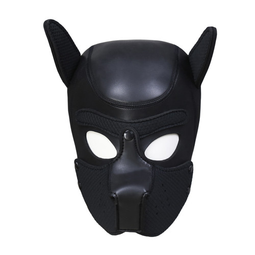 Sex toy sponge black dog hood for women with exposed eyes to dress up k9 performance props hood waterproof mask hood