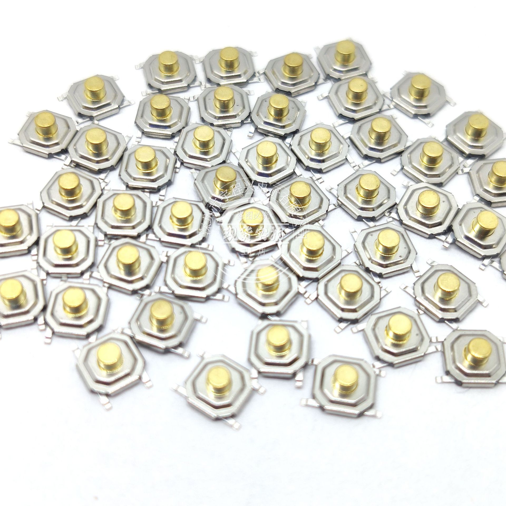 轻触开关4*4*2.5四脚铜头SMD贴片复位5.2*5.2*2.5按键1.5厂家直销