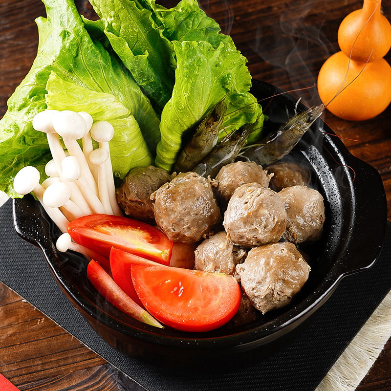 商用牛筋丸燒烤串串麻辣燙火鍋丸子牛肉丸關東煮食材速凍批發定製